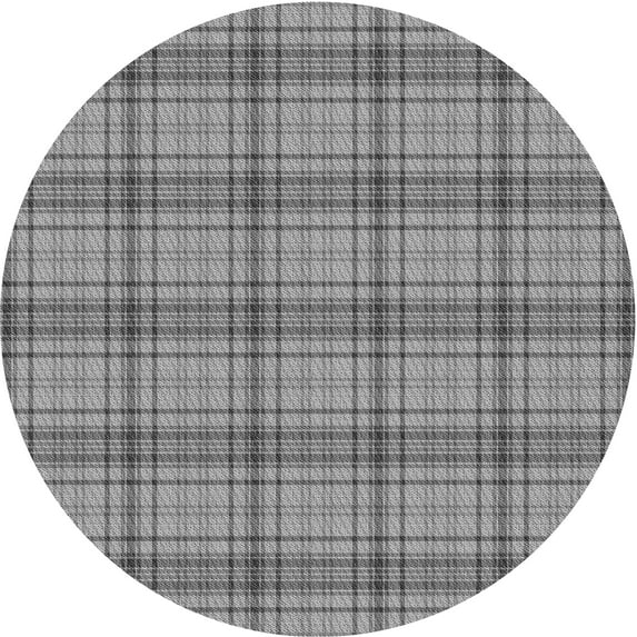 Ahgly Company Indoor Square Patterned Ash Gray Area Rugs, 3' Square