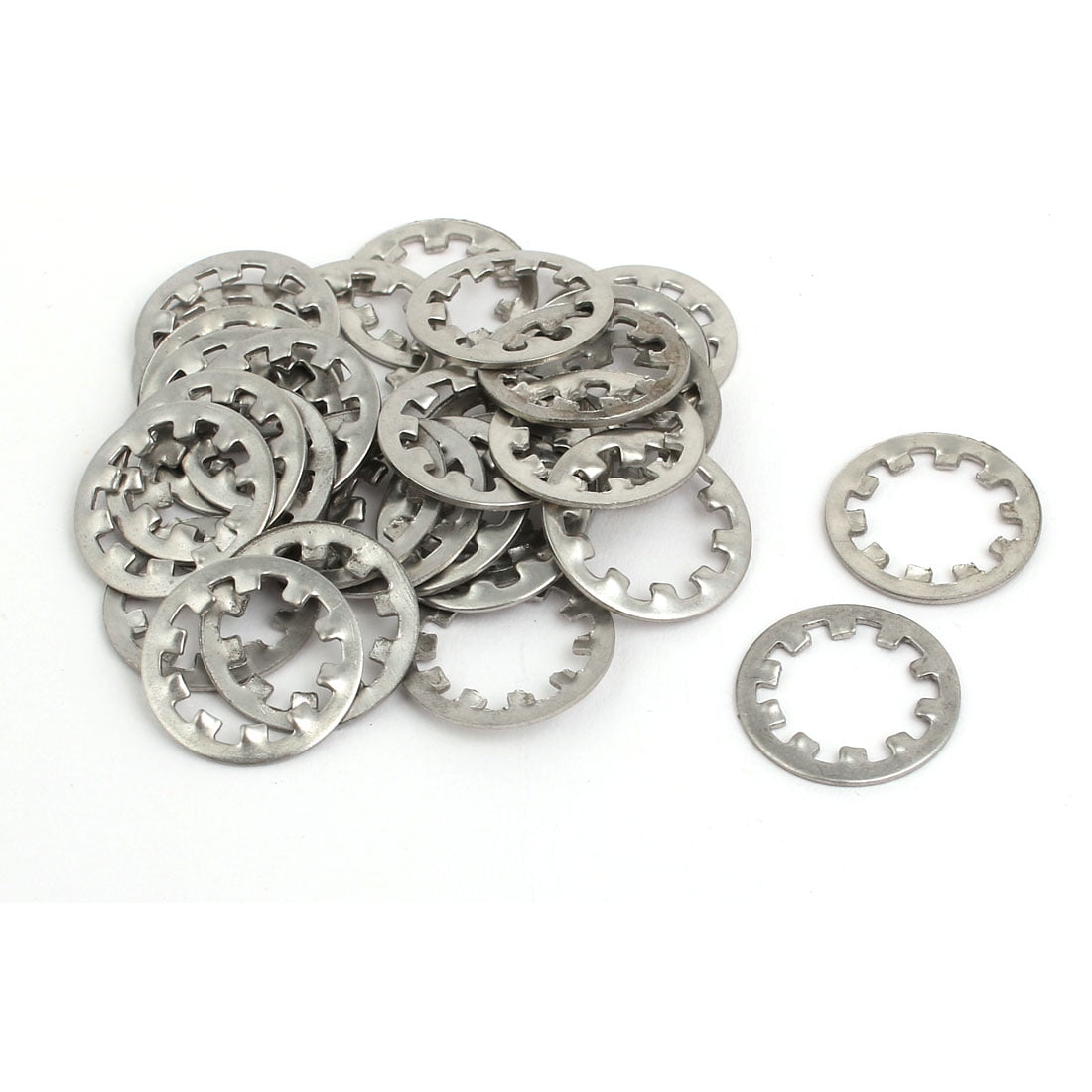 12mm Inner Dia Stainless Steel Internal Tooth Lock Washer Silver Tone 30pcs 