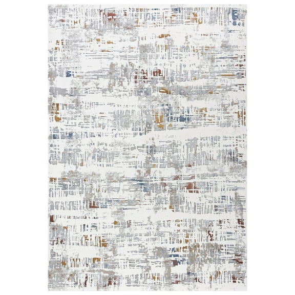 Rizzy Rugs Westchester Area Rug WES862 Casual/Shag Ivory/Multi, 7' 8" x 9' 10", Ivory/Multi