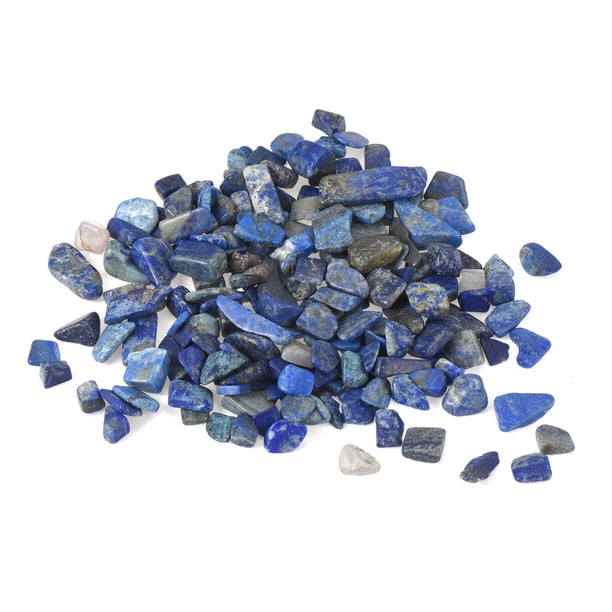 Virutas Piedra Natural Triturado Cristal Cuarzo Irregular Pulido Azul 400g/0.88lb 7-9mm