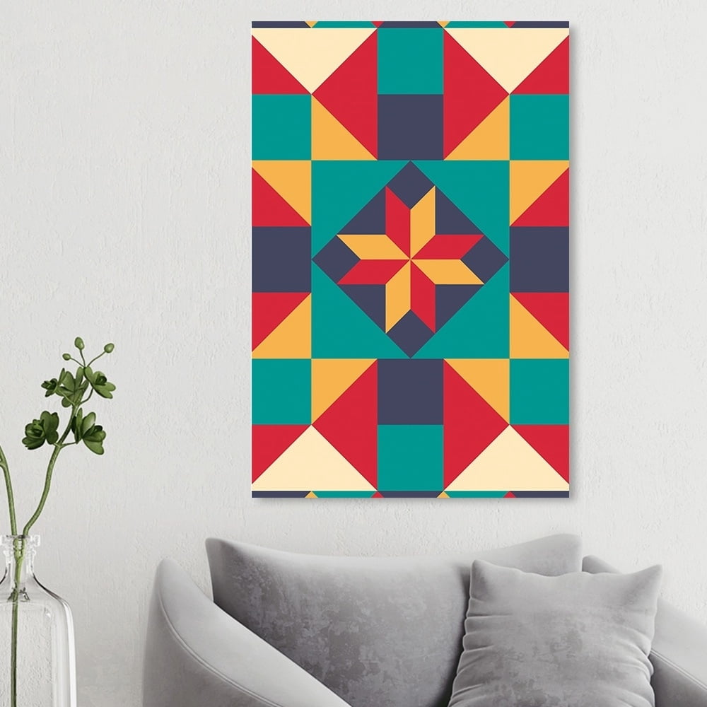 Geometric Deco Design-14"x14" Canvas Artwork 20 x 30