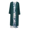 thumbnail image 4 of Vestido HUOGUO de dos piezas de chifón con estampado floral casual para mujer, 4 of 5