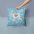 thumbnail image 2 of Winter Snowflake Dog Profile Art Fabric Decorative Pillow, 2 of 4