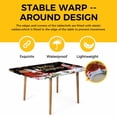 thumbnail image 4 of Black Christmas Table Cloths for 6 Foot Rectangle Tables, Santa Snowman Xmas Gifts Snowflake Winter Patio Waterproof Elastic Fitted Tablecloths, Washable Rectangular Table Cover for Camping, 4 of 8