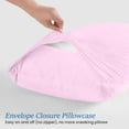 thumbnail image 3 of 600 Thread Count Egyptian Cotton 2-Piece Pillowcase Set with Envelope Closure, King Size (20" x 40") Lavender Stripe, 3 of 4