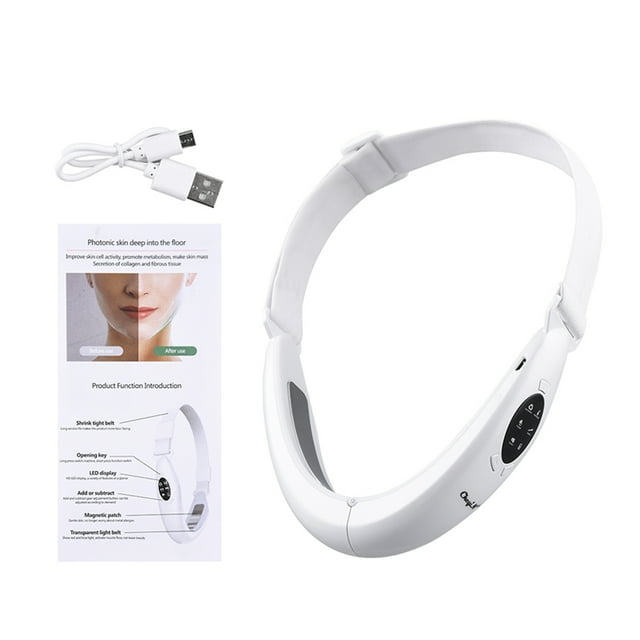 CkeyiN EMS Micro-current Face-lifting Device, Portable V-type Color Light Beauty Massage Face Slimming Instrument