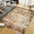 thumbnail image 5 of Geetinfly 2*6FT Area Rugs 1150Gsm 100% Polyester Rug 350Gsm Velvet Weight Pearl Velvet Washed Back Folding Printed Carpet Xm-Abstract-Emotional Camel brown tone, 5 of 8