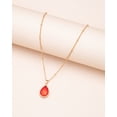 thumbnail image 1 of Goldtone Collier Goutte de Naissance Pierre de Naissance Rubis Rouge de Juillet, 1 of 1