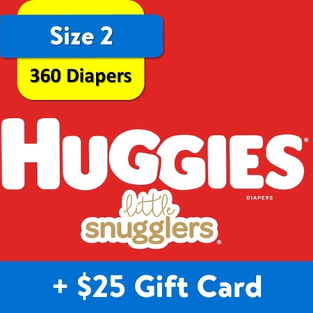 [$25 Savings] Buy 2 Huggies Diapers, One Little Snugglers, Size 2, 180 Ct