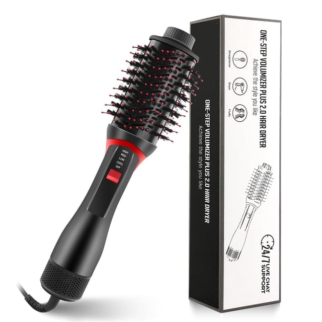 Cepillo para secador de pelo PDGROW Plus 2.0, voluminizador cerámico 4 en 1