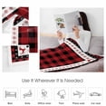 thumbnail image 4 of Christmas Red Throw Flannel Blanket 40x60In Black Buffalo Plaid Super Soft Cozy Bed Blanket, Lightweight Plush Fuzzy Bed Throw for Bedroom Sofa Couch Living Room, 4 of 4