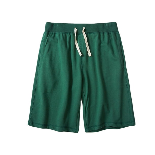 pstuiky Pantalones cortos cargo para hombre, Pantalones cortos casuales de moda para hombre con cordón, cintura elástica, bolsillos laterales lisos Pantalones cortos deportivos para hombre