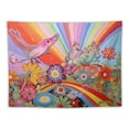 thumbnail image 5 of ONETECH  Cute Mushroom Tapestry Wall Hanging 70s Rainbow Tapestry Vintage Sun Tapestry Flower and Hippie Eye Tapestry for Room, 5 of 7