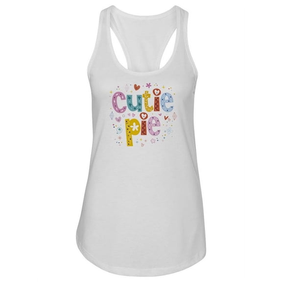 Cutie Pie Hearts Racerback Tank Women -Image by Shutterstock, Female Large