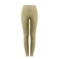 thumbnail image 3 of MOJOGO Women's Warm Leggings Long Solid Base Layers High Waist Johns Stretch Seamless Underwears Green XL, 3 of 5