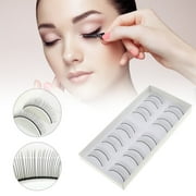 RAGUPEL10 Pairs Training Lashes for Eyelash Extensions Practice Lashes Strips Self Adhesive Lash Extension,Easy to Apply and Remove Reusable Fake Eyelashes