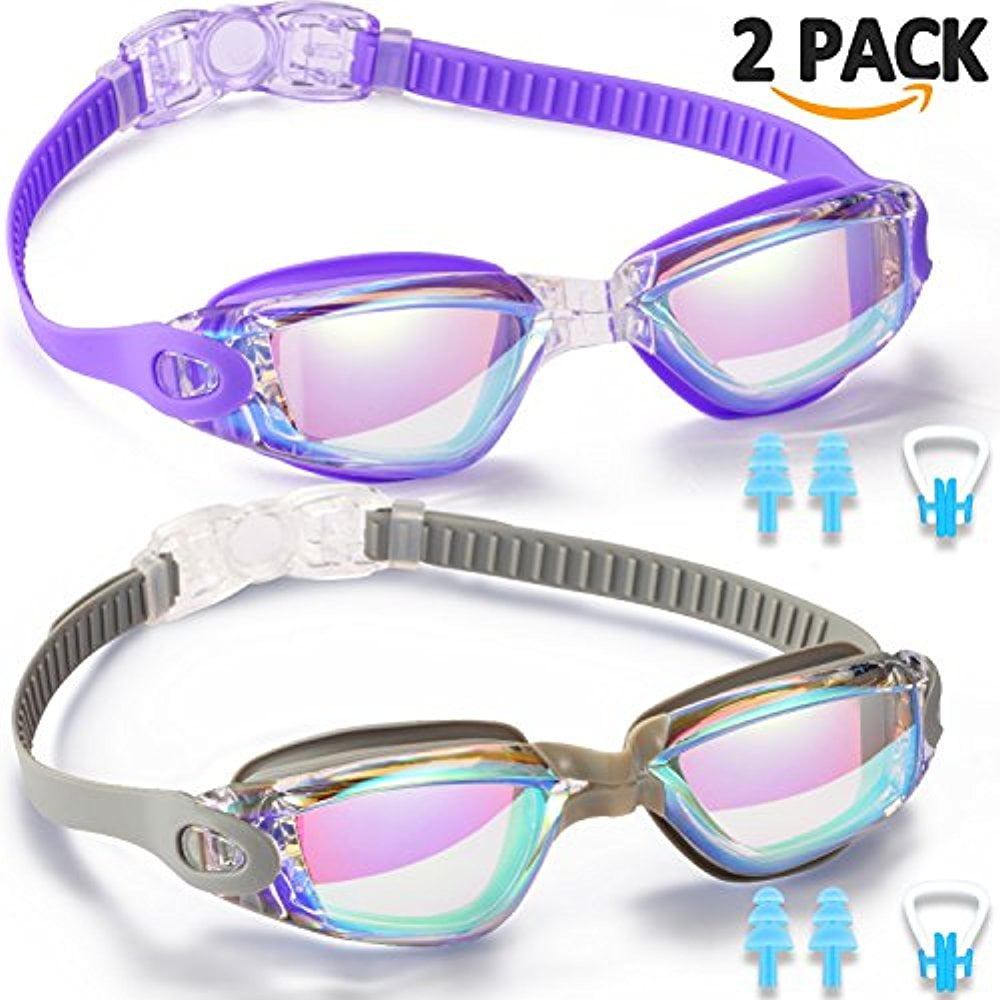 Noorlee Swim Goggles, 2 Pack Swimming Goggles for Adult Men Women Youth Kids Child, No Leaking Anti Fog UV 400... by LIVEDITOR LIGHTING