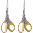 thumbnail image 1 of Westcott 13901 8-Inch Titanium Scissors For Office and Home, Yellow/Gray, 2 Pack, 1 of 8