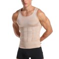 thumbnail image 4 of Mens Body Shaper Slimming Shirt Compression Vest Elastic Slim Shapewear Abs Abdomen Control Shirt, 4 of 6