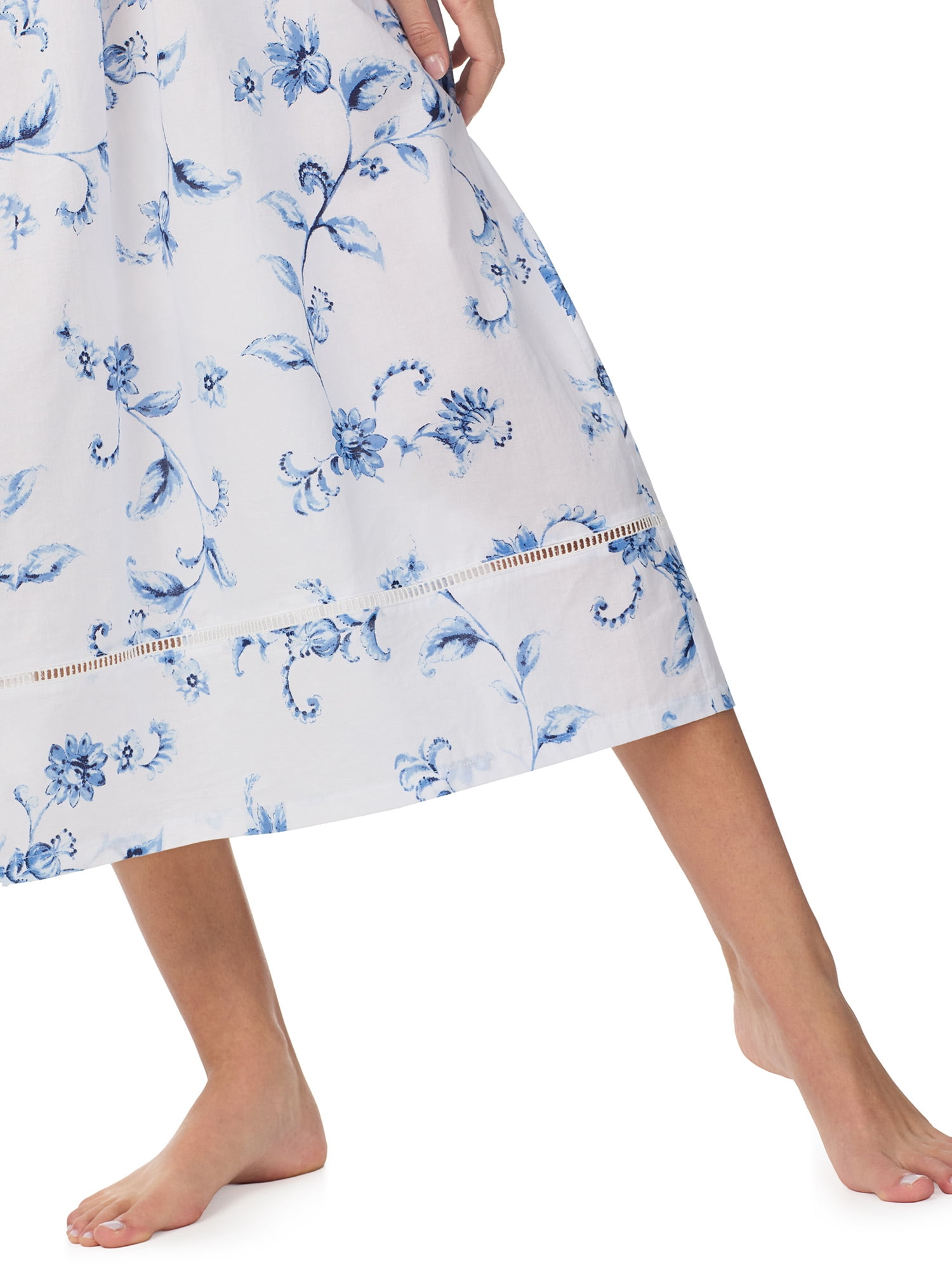 Aria Women's Lightweight Cotton Woven 50" Ballet Nightgown, Sizes XS-5X