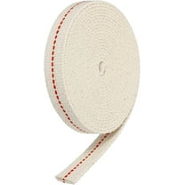 Oil Lamp Wick 5/8 Inch Flat Wide 10 Foot Cotton Lanterns Wick with Red Stitch for Kerosene Burner Lighting