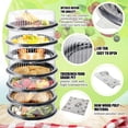 thumbnail image 3 of Heavy Duty Plastic Serving Tray with Lid and Deli Wax Paper Sheets Sets Large Party Platters with Clear Lids Stackable Round Food Serving Trays, 3 of 4