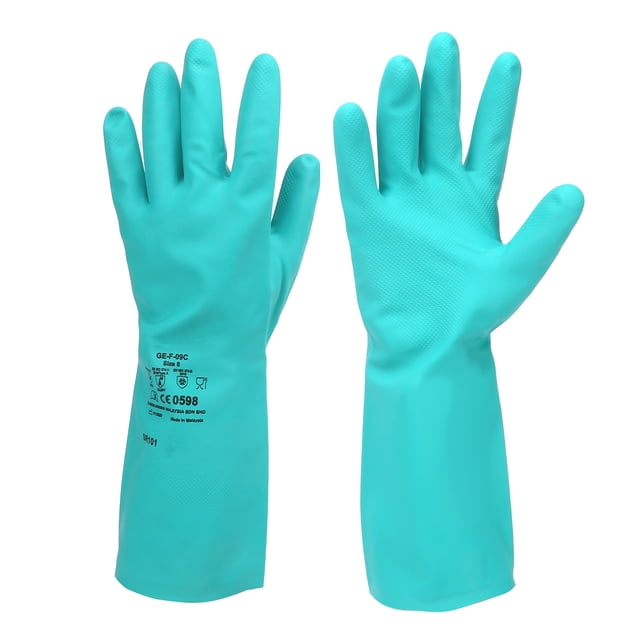 Protección de las manos en el trabajo, 1 par de guantes de caucho de nitrilo resistentes a productos químicos Protector de manos diseñado para precisión Jadeshay A