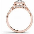 thumbnail image 3 of 1-1/4 Carat T.W. Diamond Criss-Cross Shank Single Halo 14kt Rose Gold Engagement Ring, 3 of 5