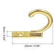 thumbnail image 2 of Ganchos de pared, paquete de 30 - Gancho de ropa vintage de un solo gancho de aleación de zinc, ganchos para colgar abrigos y mochilas (Dorado, 24 mm), 2 of 5