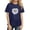 #A12-Navy, variant on XADYUY Girls Top 10-12 Crewneck Daisy Flower Toddler Girls T-Shirts Summer Loose Short Sleeve Toddler T-Shirt Fashion Cotton Tops,Pink,11-12Years