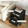 thumbnail image 4 of Gymax Nightstand w/ 3 Drawer for Bedroom Compact Storage Chest Modern Sofa Side, 4 of 10