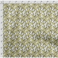 thumbnail image 4 of Soimoi Leaves Print,Cotton Cambric, Quilting Fabric Sold by The Yard 42 Inch Wide, Medium Weight Cotton Fabric, SewingSupplies,White & Olive Green, 4 of 5
