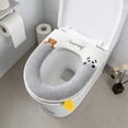 thumbnail image 4 of Meitianfacai Thickened Toilet Seat Cover with Carrying Handle, Winter Warm Removable Toilet Seat Cushion with Non-Slip Design, Soft Polyester Toilet Seat Protector for All Seasons Home Use, 4 of 6