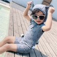 thumbnail image 6 of LUOGENLI Boys Swim Trunks 14-16 Set Girls and Boys 1 Piece Swimsuit Kid Water Sport Short Swimsuit Bathing Suits Boys Swim Trunks with Shirt 12-14 Boys Swim Trunks with Shirt Grey 5Y, 6 of 7