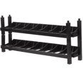 thumbnail image 2 of icolorfuled Black Plastic Paint Tool Storage Rack for Acrylic Bottles Organizer with Multi Grids and Holes 2pcs, 2 of 7