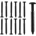 thumbnail image 1 of 12pcs Vinyl Shutter Fasteners, 3in Plastic Shutter Screws for Windows Reverse Barb Exterior Spike Loks Pin Easy Installation Quick Window Blind Fasteners (Black), 1 of 7