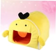 thumbnail image 3 of BEADCEST 1Set Duck Shape Yellow Cloth Pet Sleep Cage for Rabbit Bedding Indoor Use, 3 of 7
