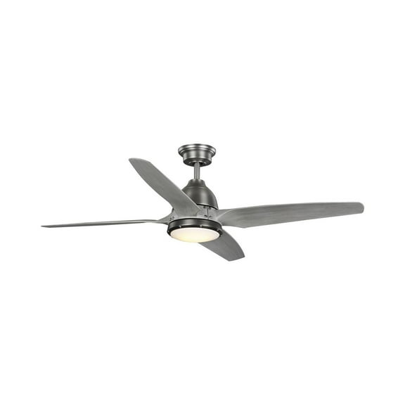 Alleron Collection 4-Blade Grey Weathered Wood 56-Inch DC Motor LED Urban Industrial Ceiling Fan
