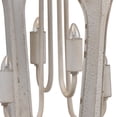 thumbnail image 5 of 16 Inch 4 Light Chandelier, Classic Design, Fir Wood Iron, Distressed White, Saltoro Sherpi, 5 of 5