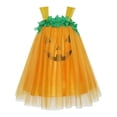 thumbnail image 1 of Robe Fille Citrouille Tulle Robe de Fête Costume Halloween 3 Ans, 1 of 7