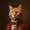 Autumn Road, variant on Regal Ginger Cat Gentleman Canvas Wall Art, Warm Tone Pet Print for Living Room, Bedroom, Office, Study, Den and Bar Decor