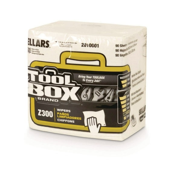 Sellars 660708201002 1-Ply 11.87 x 13 Z300 Quarterfold Wipers - White (12/Carton)