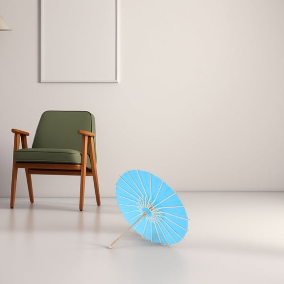 UPKOCH japanese parasol Oil Paper -blue 1Pcs for Rain Protection and Outdoor Events