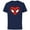 Navy, variant on Marvel Spider-Man Modern Heart Mask Logo - Short Sleeve Cotton T-Shirt for Adults - Customized-Natural
