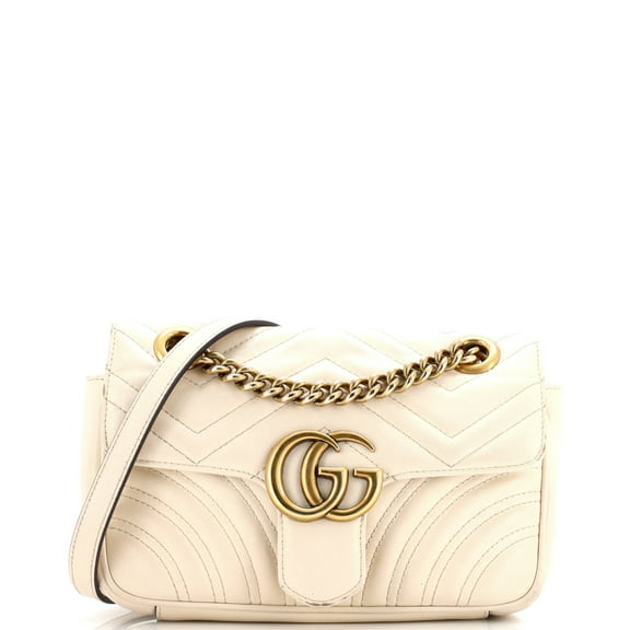 Pre-Owned GG Marmont Flap Bag Matelasse Leather Mini By Rebag