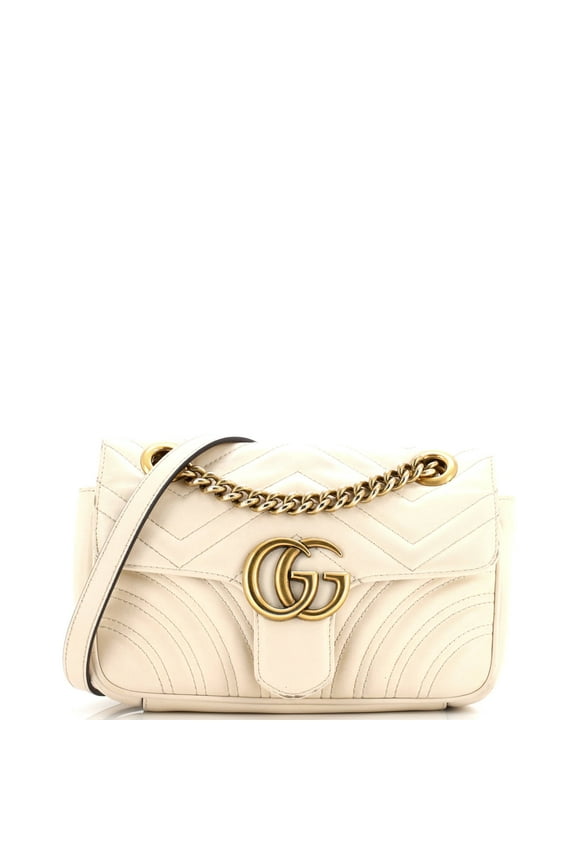 Pre-Owned GG Marmont Flap Bag Matelasse Leather Mini By Rebag