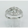 thumbnail image 3 of HeartsAndYou 2.5ct Round Cut Moissanite Vintage Inspired Edwardian Engagement Ring for Women 18k White Gold over Silver, 3 of 6