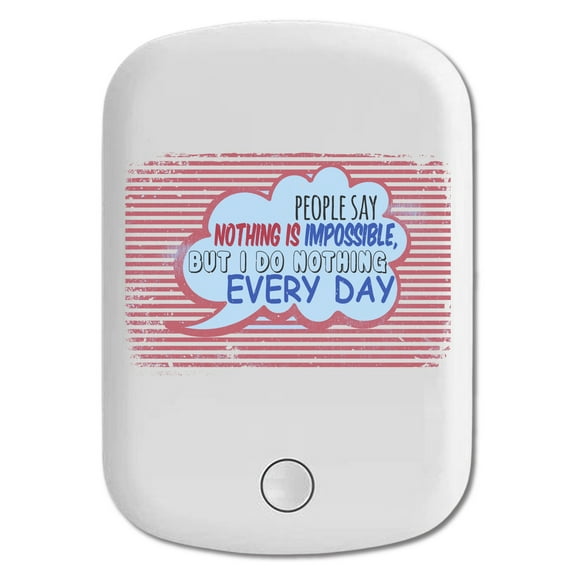 DistinctInk Magnetic Battery Pack, 5000 mAh Wireless Portable Charger with USB-C Cable, Compatible with MagSafe iPhone 14 / 13 / 12 Series - Nothing Impossible Do Nothing Every Day