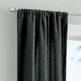 thumbnail image 2 of Mainstays Microsculpt Floral Rod Pocket Curtain Panels, Set of 2, Rich Black, 37" W x 84" L, 2 of 6