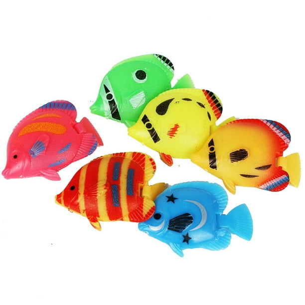 Nobrand 36pcs Artificial Fish Plastic Floating Fish Ornament For Aquarium Fish Tank Multicolor